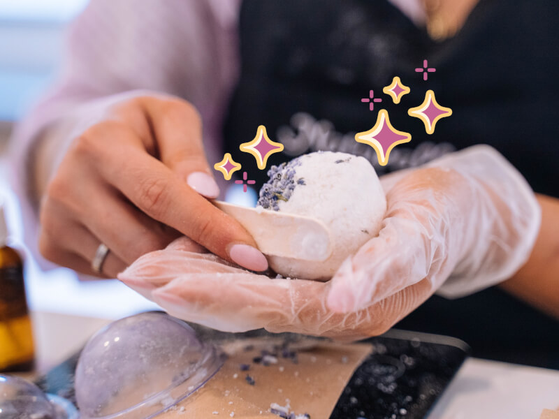 diy bath bomb making